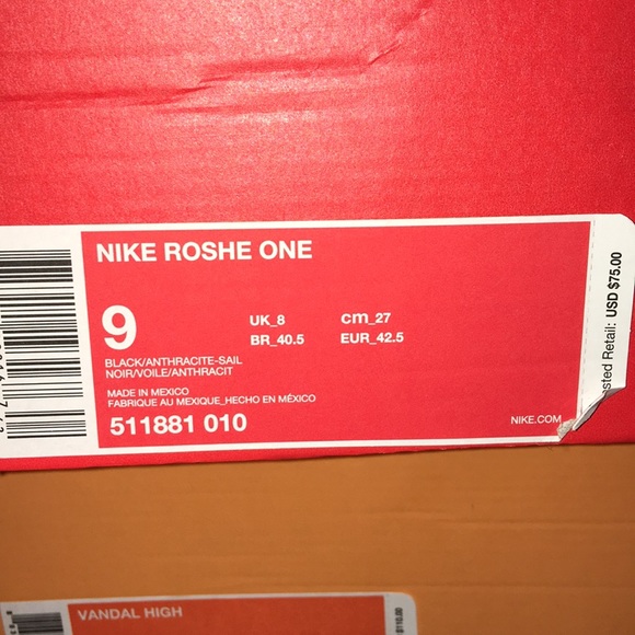 Nike Rosche one sz 9 511881-101 - Picture 4 of 4